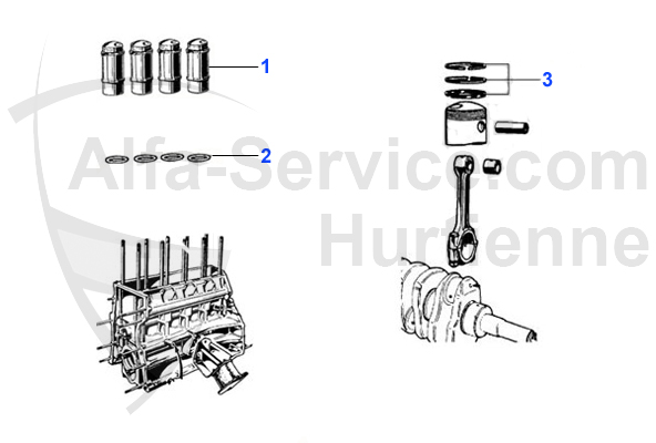 Kolben/Buchsen 4-Zyl.
