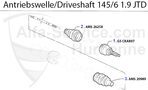 Antriebswelle 1.9 JTD