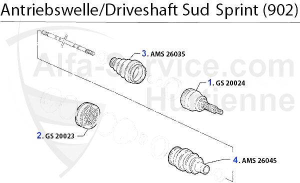 Antriebswelle Sud/Sprint (902) 1.3/1.5/1