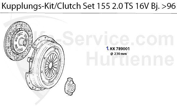 Kupplungs-Kit TS 16V Bj. >4.96