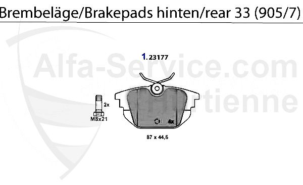 Bremsbeläge hinten