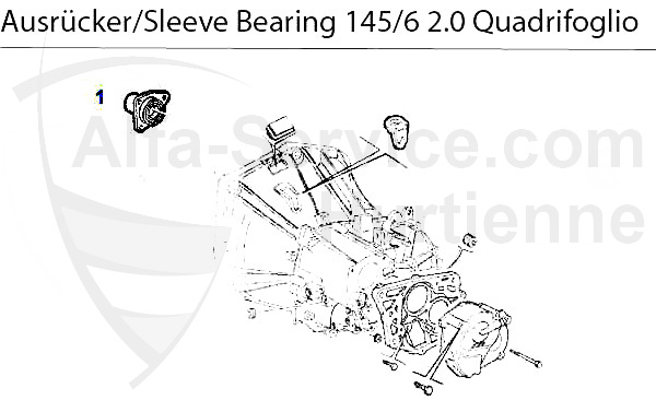 Führungshülse f. Ausrücker 145/6 2.0 TS