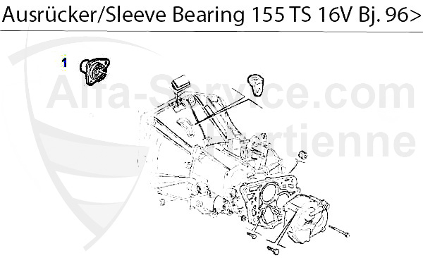 Führungshülse f. Ausrücker TS 16V Bj. 5.