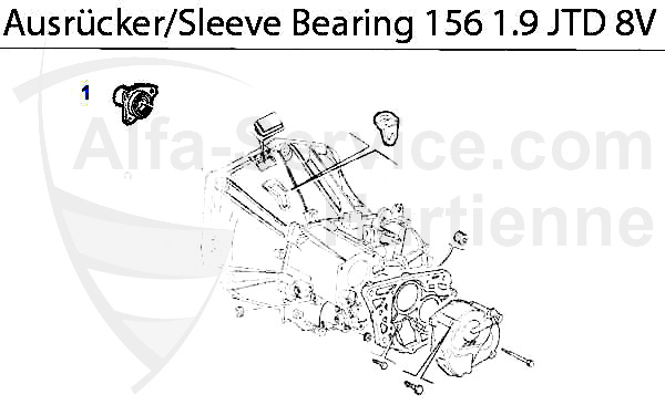 Führungshülse f. Ausrücker 1.9 JTD 8V