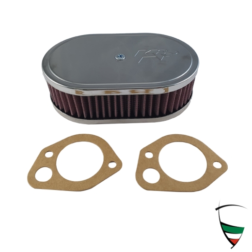 K&N filtro aire cromado, altura 45mm