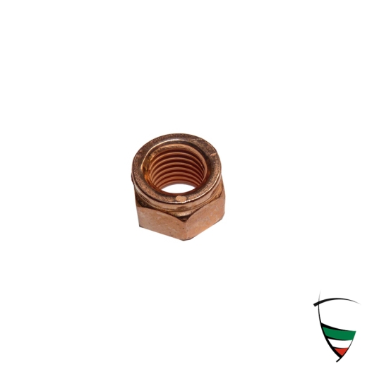FINE THREAD NUT 8 X 1 COPPER self-locking, 12er spanner gap exhaust manifold
