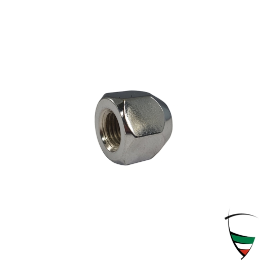 WHEEL NUT open left-hand thread CHROMED 22 MM, FOR STEEL RIMS ONLY
