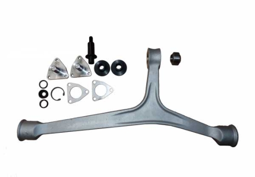 REACTION TRIANGLE ALUMINIUM WITH BUSHES AND UNIBALL JOINTS,3,8 KG LIGHTER (FOR RACING CARS)