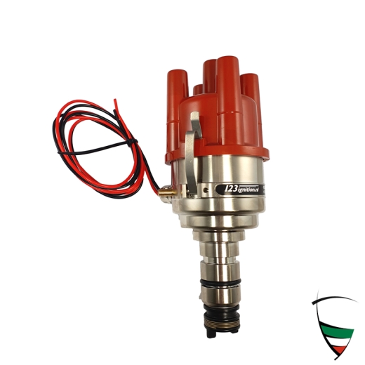 123 E-Verteiler mit Unterdruckanschluss, 16-fach einstellbar nach Bosch Verteilernummer, bzw. Fahrzeugtyp, inkl. Verteilerkappe