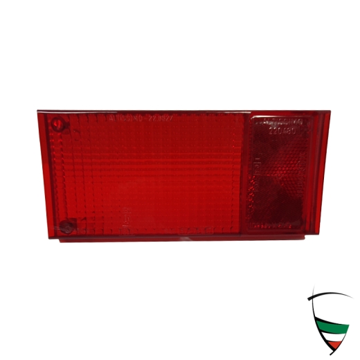 REAR LIGHT LENSE RED, SPIDER 1970-82, LEFT, ORIGINAL ALTISSIMO