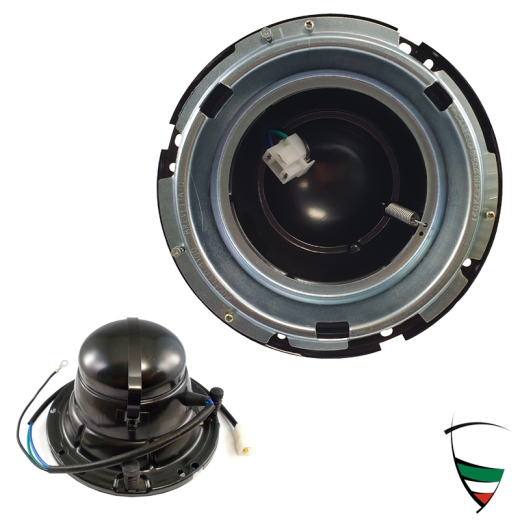 HEADLAMP HOUSING SPIDER 66-82,GT 1.SERIES STEPNOSE, WITH OPEN BACKSIDE AND REMOVABLE COVER ON THE BACKSIDE + FASTENING CLAMP