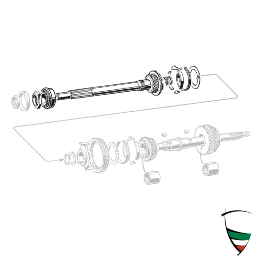 Arbre principal de boîte de vitesses avant 2000 roulement bague de synchronisation NEUF