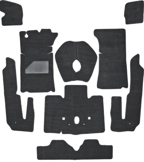 Teppichsatz Spider 1300/1600 ab 1970 bzw. 1750 -1971 Velours schwarz