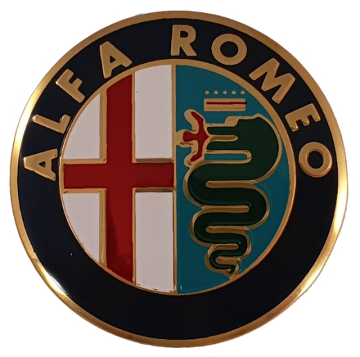 ALFA ROMEO EMBLEM FOR HUB, DIAM: 40MM COLOURED