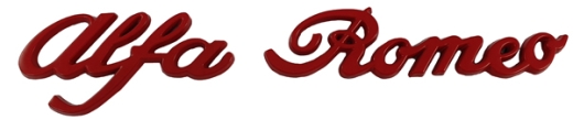 ALFA ROMEO SCRIPT 147x30mm red self-adhesiv 147 156 159 166 Giulietta Giulia MiTo Stelvio