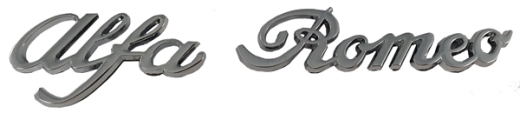 ALFA ROMEO SCRIPT 147x30mm CHROME SELF-ADHESIVE 147 156 159 166 GIULIETTA GIULIA MITO STELVIO