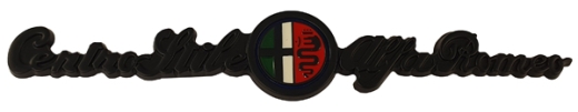 Lettre CentroStile-AlfaRomeo noir latéral 140x23mm paire 2 pièces