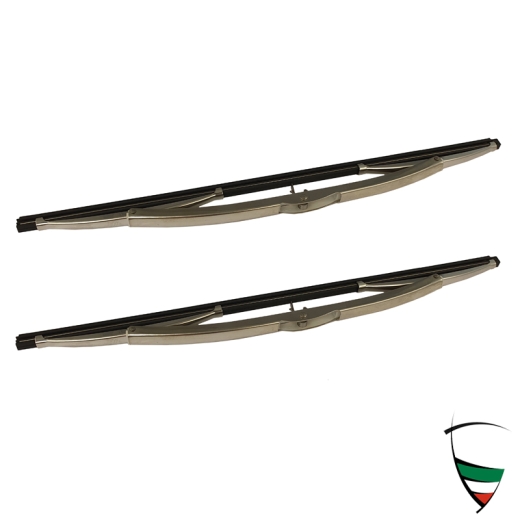 SET WIPER BLADES STAINLESS STEEL Giulia GT/ROUNDTAIL WITH HOOK ENDS