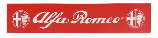 BATTERY STICKER "ALFA ROMEO" red/white