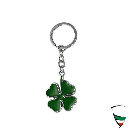 KEY CHAIN "CLOVERLEAF" GREEN