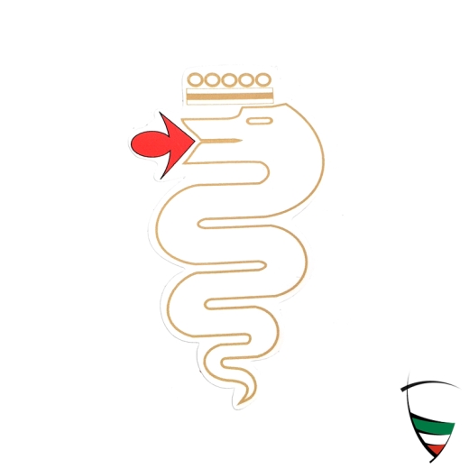 STICKER "SNAKE" 85 mm / white