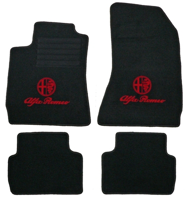 FLOOR MATS 159 >04/08 BLACK/RED EMBLEM LATEX BACK SURFACE