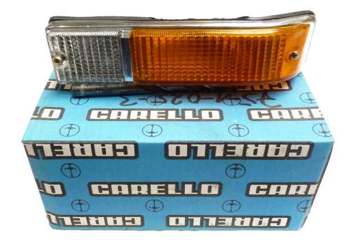 Blinker GT Bertone 1970-77 links, orange-weiß original CARELLO 11.484.716