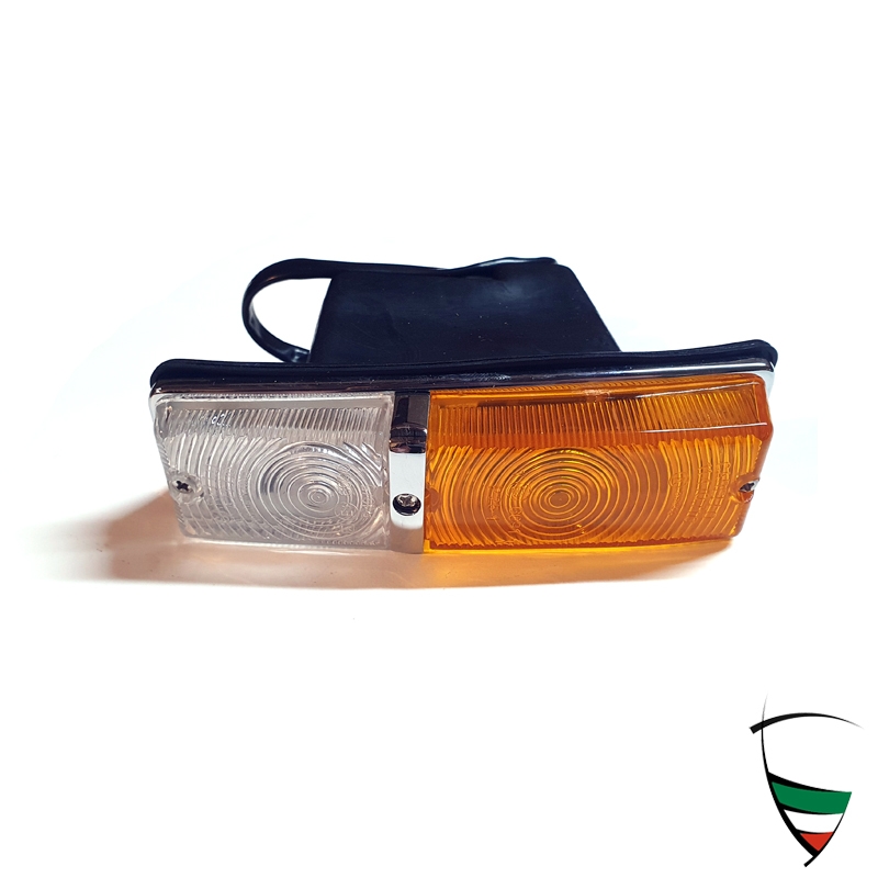 Blinker Giulia Bj. 1962-74 links Carello orange-weiß mit Chromsteg