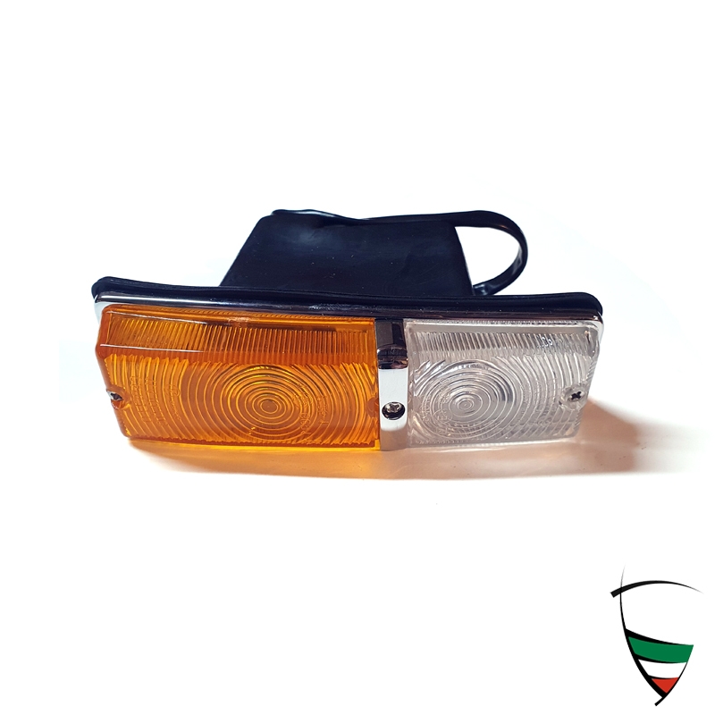 Blinker Giulia Bj. 1962-74 rechts Carello orange-weiß mit Chromsteg