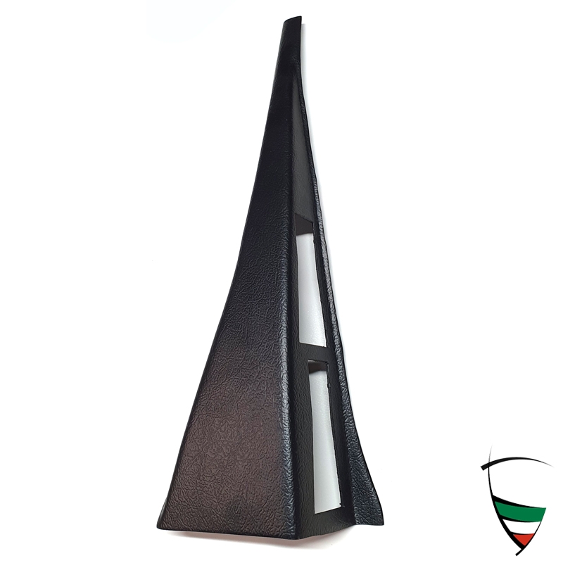 Habillage montant central, Gauche, Noir-deux orifices 83-93, en plastique avec Skay structure