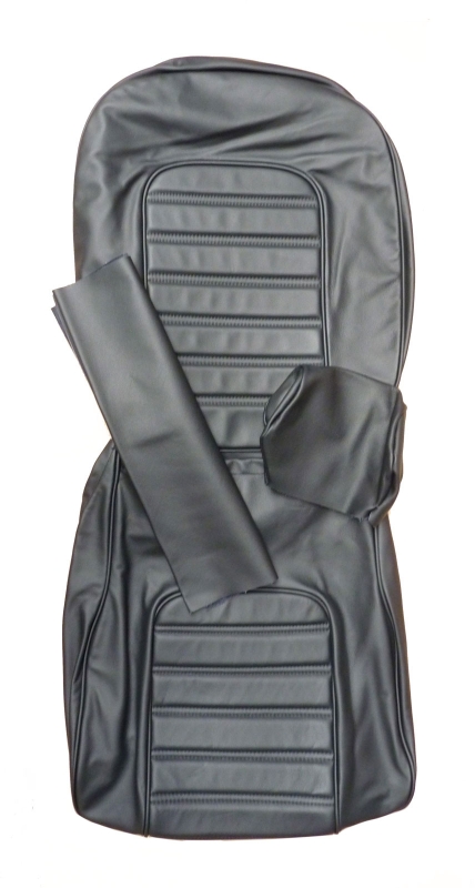 Sitzbezug Spider 1978-86 Leder schwarz Quernähte mit Kopfstütze