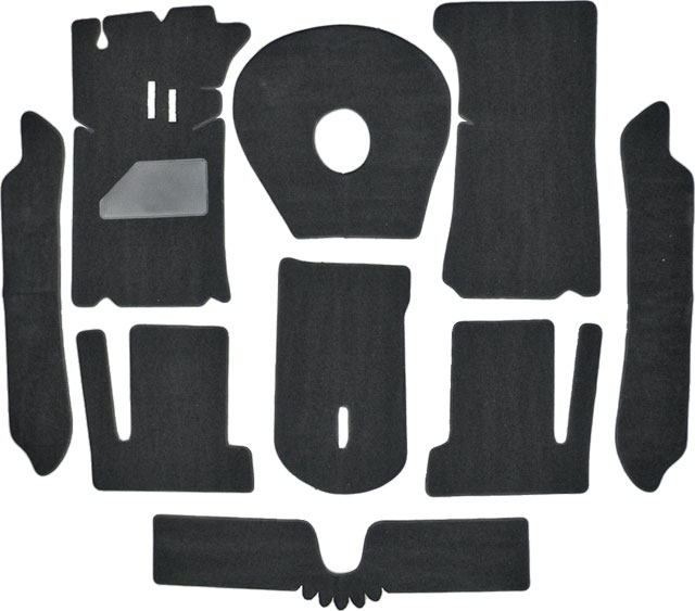 Teppichsatz Spider 1966-69 Innenraum Velours schwarz