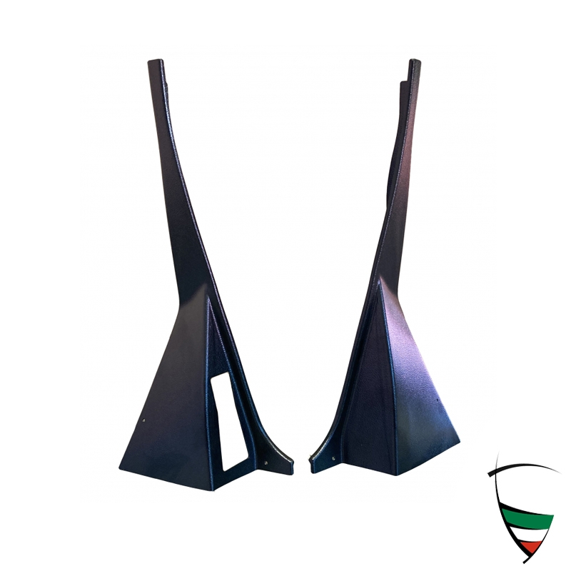 SPIDER B-PILLAR COVER KIT ALUMINIUM 70-83, BLACK PAINTED, ONE HOLE