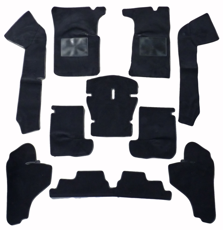 Teppichsatz Spider 90 schwarz Innenraum vorne 10-teilig