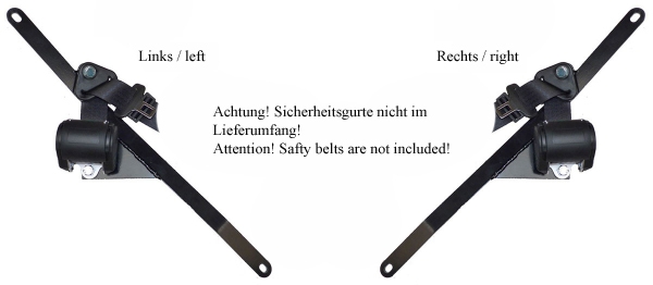 Befestigungssatz-Halter Sicherheitsgurte Spider ab 1970 (ohne Gurte)