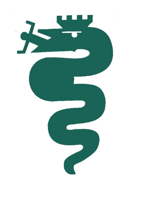 Aufkleber Alfa Schlange grün 140mm