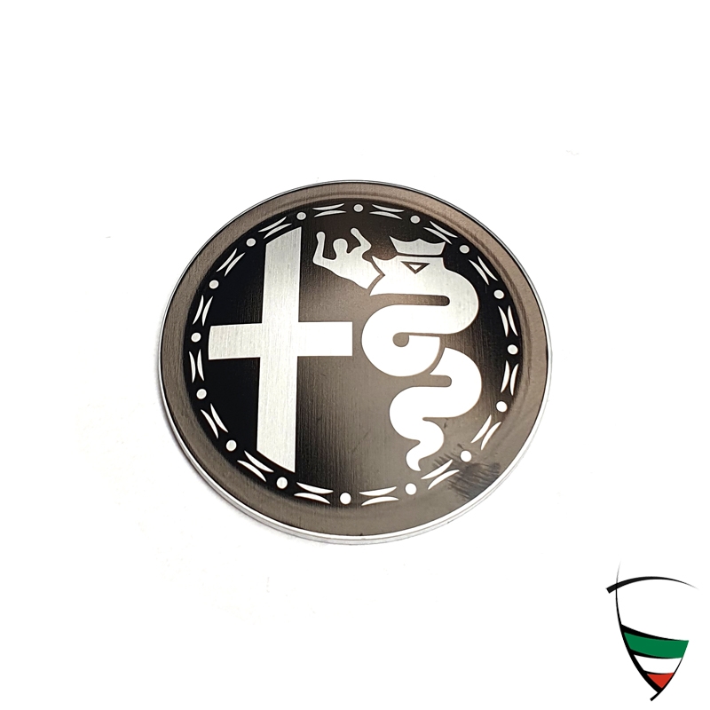 Emblem für Alufelge schwarz 48mm
