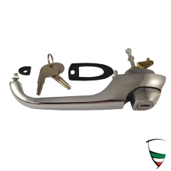 Türgriff außen Rundheck Spider und frühe Fastback Modelle, links inkl. Schloss und Türgriffunterlagen