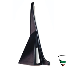 B-Säulenverkleidung links Spider 1970-83, Kunststoff schwarz genarbt, eine Öffnung