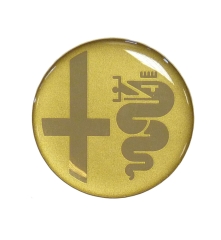 Emblem gold für Radioblende, C-Säule Giulia Super, Aschenbecher 33mm Dm